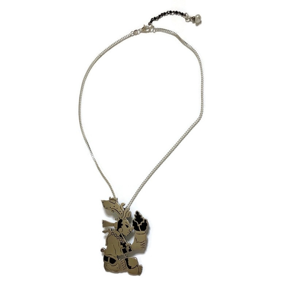 Sterling Silver 925 Asian pendant Necklace